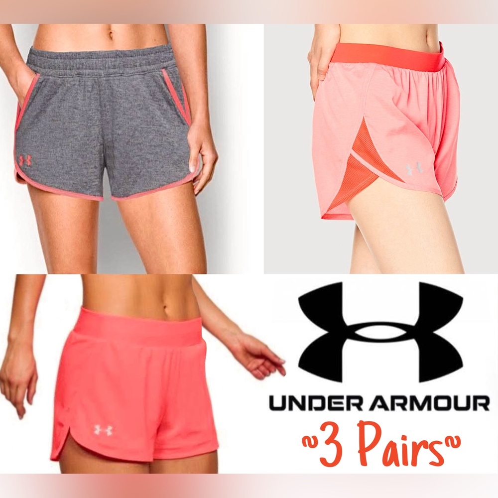 UNDER ARMOUR "HeatGear" Women's Shorts, Size Medium, 3 Pairs, NWOT